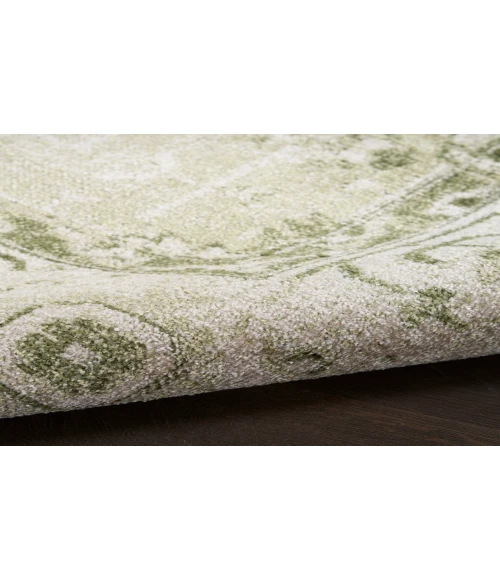 Nourison Astra Machine Washable Ivory Green ASW11 2 ft. 2 in. X 10 ft. Rectangle Rug