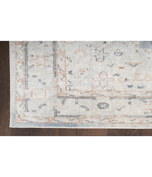 Nourison Astra Machine Washable Light Blue ASW11 2 ft. X 6 ft. Rectangle Rug