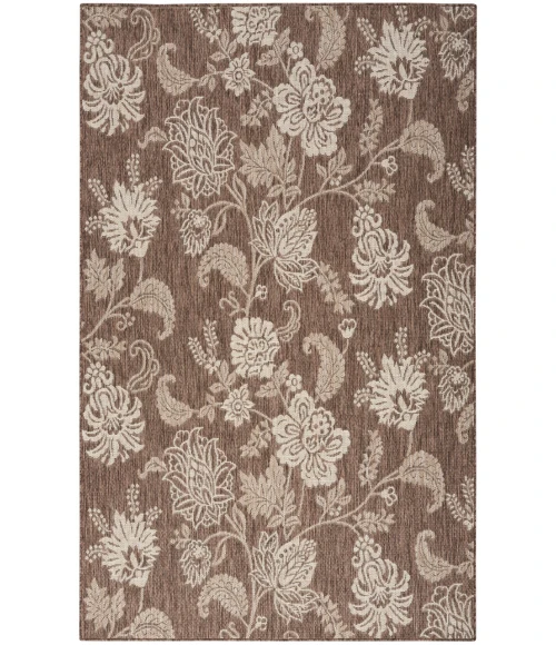 Nourison Garden Oasis Mocha GOA03 4 ft. X 6 ft. Rectangle Rug