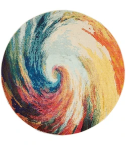 Nourison Home Celestial CES07 Wave 5 ft. 3 in. Round Area Rug