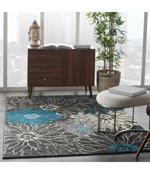 Nourison Passion Area Rug PSN17-Charcoal/Blue