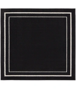 Nourison Home Nourison Essentials NRE02 Black Ivory 5 ft. Square Area Rug