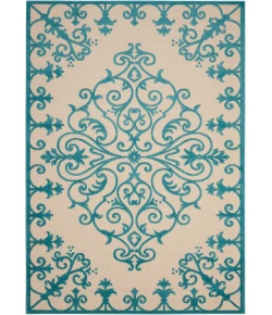 Nourison Home Aloha ALH12 Aqua 7 ft. 10 in. X 10 ft. 6 in. Area Rug