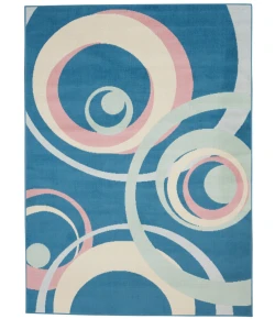 Nourison Home Grafix GRF21 Blue Multicolor 6 ft. X 9 ft. Area Rug