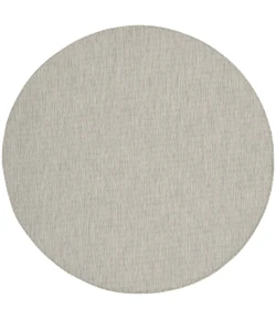 Nourison Home Positano POS01 Light Grey 8 ft. Round Area Rug