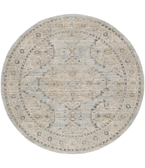 Nourison Lynx Light Blue LNX07 8 ft. X Round Rug