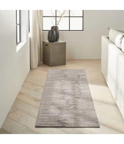Calvin Klein CK010 Linear LNR01 Grey 2 ft. 3 in. X 8 ft. Area Rug