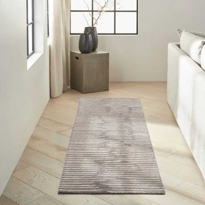 Calvin Klein Linear Area Rug LNR01 Grey