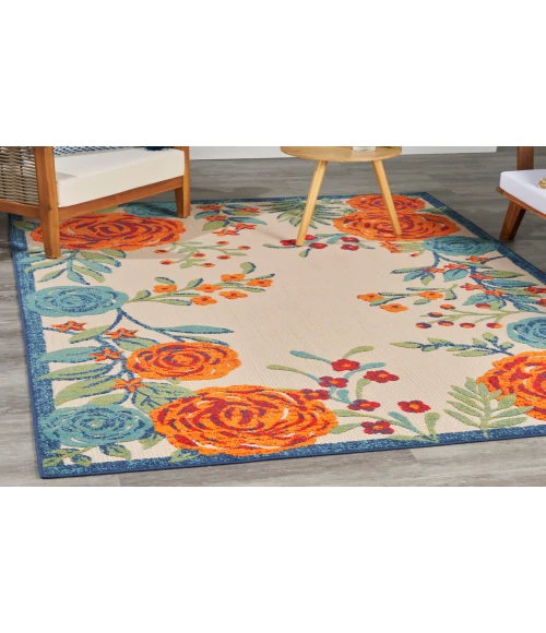 Nourison Aloha Ivory Multicolor ALH32 3 ft. 6 in. X 5 ft. 6 in. Rectangle Rug
