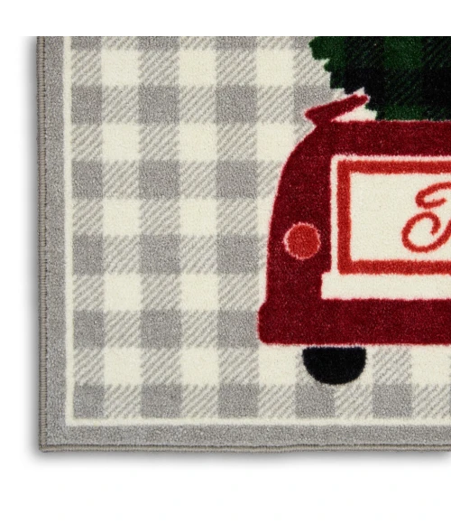 Nourison Accent Decor/Xmas Area Rug 101JP-Grey