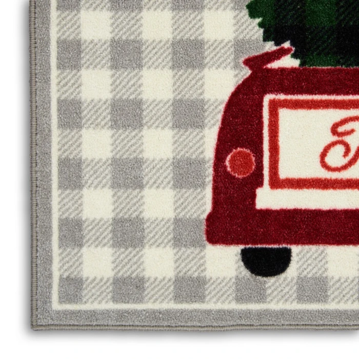 Nourison Accent Decor/Xmas Area Rug 101JP-Grey