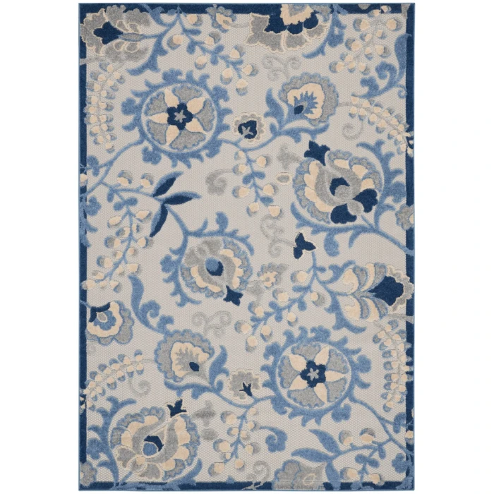 Nourison Aloha Area Rug ALH17-Blue/Grey