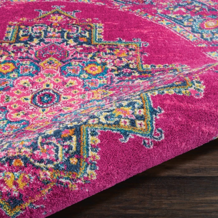Nourison Passion Round Area Rug PSN03-Fuchsia