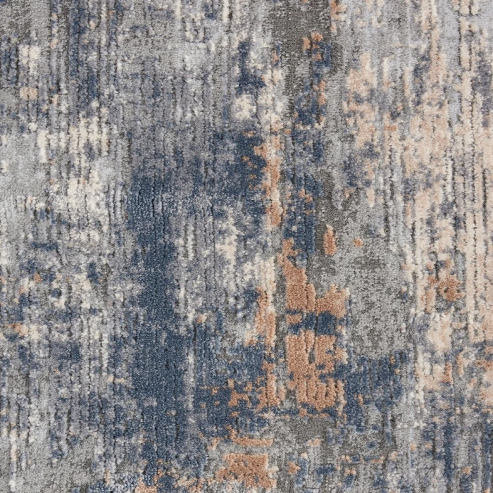Nourison Rustic Textures Area Rug RUS01 Grey/Beige 5'3" x round
