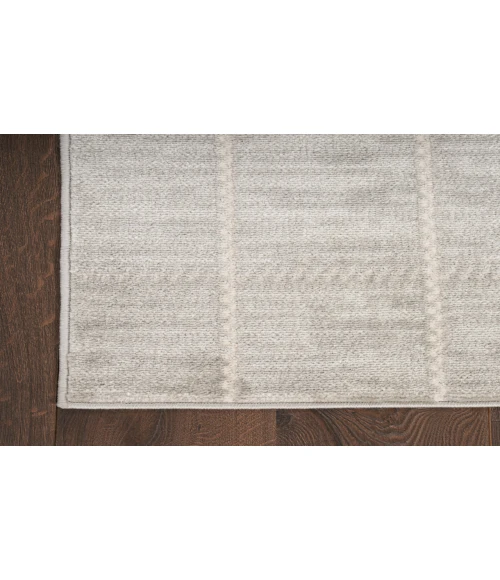 Nourison Serenity Home Light Grey SRH05 7 ft. 10 in. X 9 ft. 10 in. Rectangle Rug