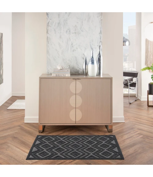 Nourison Versatile Area Rug NRV01 Charcoal/Black