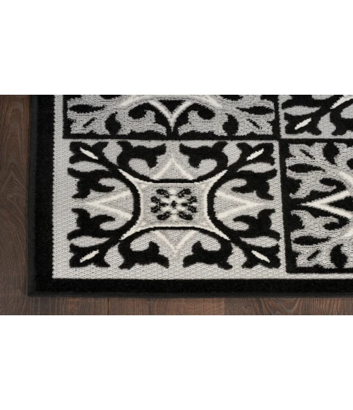Nourison Aloha Black White ALH34 2 ft. 8 in. X 4 ft. Rectangle Rug