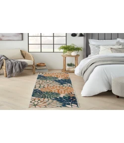 Nourison Home Aloha ALH05 Blue Green 2 ft. 3 in. X 8 ft. Area Rug