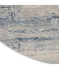 Nourison Rustic Textures Area Rug RUS10 Ivory Blue 7'10" Round