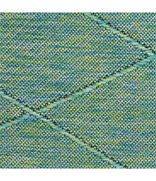 Nourison Washable Solutions Blue/Green WSL01 5 ft. X 7 ft. Rect. Rug