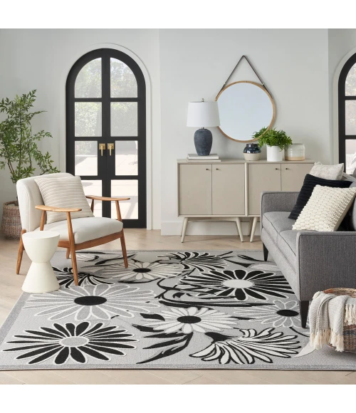 Nourison Aloha Area Rug ALH33 Black White