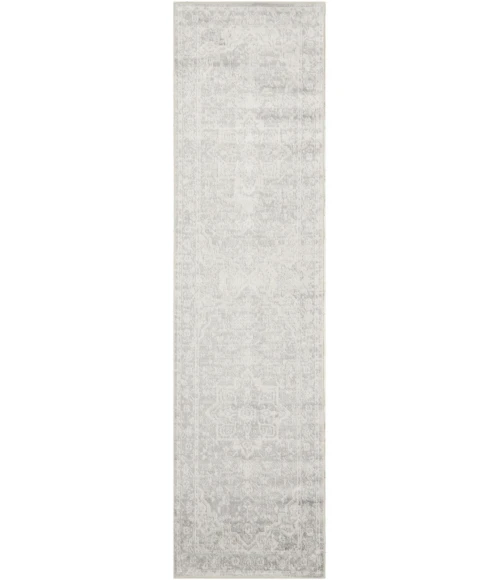 Nourison Astra Machine Washable Grey ASW12 2 ft. 2 in. X 8 ft. Rect. Rug