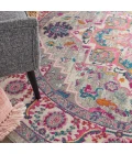 Nourison Passion Area Rug PSN20 Light Grey/Pink 8' x ROUND