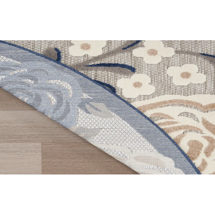 Nourison Aloha Blue Grey ALH32 7’10” Round Rug