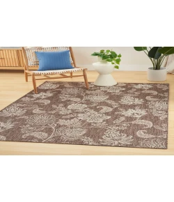 Nourison Home Garden Oasis GOA03 Mocha 4 ft. X 6 ft. Area Rug
