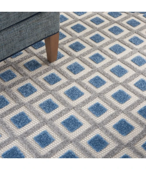 Nourison Aloha Indoor/Outdoor Area Rug ALH26-Blue/Grey