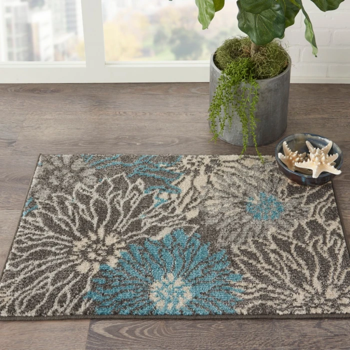Nourison Passion Area Rug PSN17-Charcoal/Blue