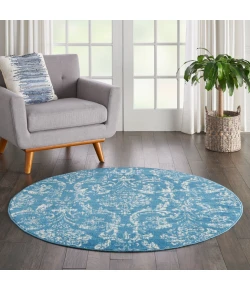 Nourison Home Jubilant JUB09 Blue 5 ft. 3 in. Round Area Rug