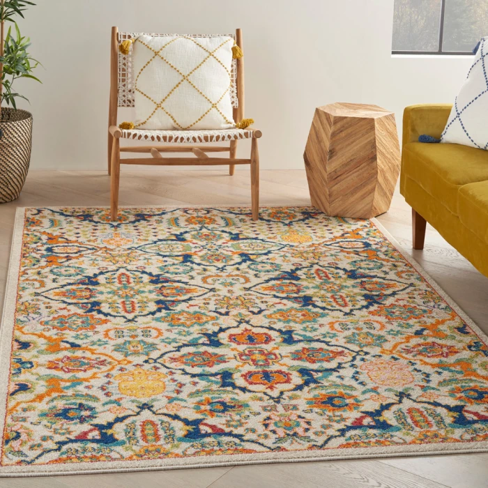 Nourison Allur Area Rug ALR03 Ivory Multicolor
