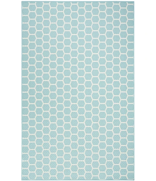 Nourison Twist Reversible Aqua TWS01 4 ft. X 6 ft. Rect. Rug