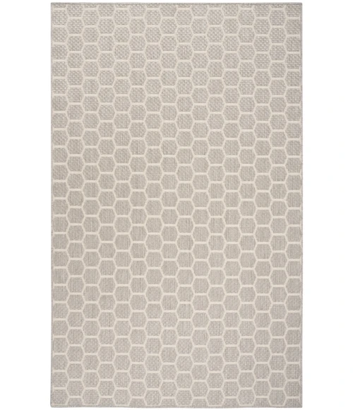 Nourison Twist Reversible Grey TWS01 6 ft. X 9 ft. Rect. Rug