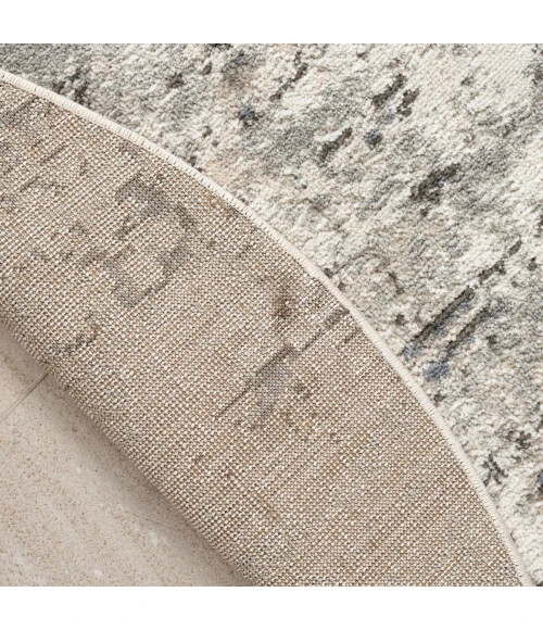 Nourison Quarry Ivory Blue Grey QUA01 8 ft. X Round Rug