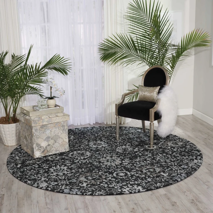 Nourison Twilight Round Area Rug TWI13 Onyx 8' Round