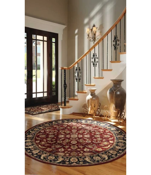 Nourison 2000 Round Area Rug 2002-Burgundy