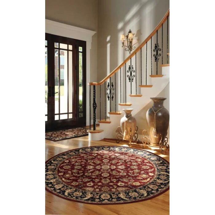 Nourison 2000 Round Area Rug 2002-Burgundy