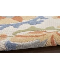 Nourison Aloha Ivory Blue ALH17 2 ft. 3 in. X 8 ft. Rectangle Rug
