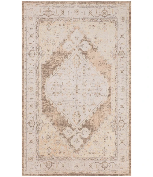 Nourison Astra Machine Washable Beige ASW11 4 ft. X 6 ft. Rectangle Rug