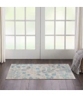 Nourison Tranquil Area Rug TRA03-Ivory/Turquoise