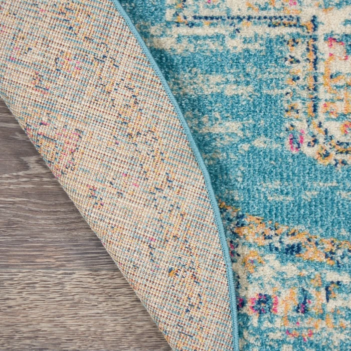 Nourison Passion Round Area Rug PSN03-Light Blue