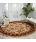 Nourison Home Heritage Hall Brown HE19 9ft. x Round Round Rug