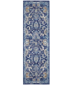 Nourison Home Grafix GRF24 Navy 2 ft. 3 in. X 7 ft. 6 in. Area Rug