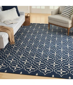 Nourison Home Nourison Essentials NRE04 Navy Ivory 6 ft. X 9 ft. Area Rug