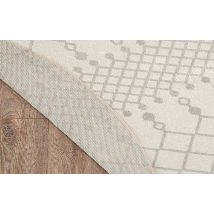 Nourison Astra Machine Washable Ivory ASW10 5 ft. 3 in. Round Rug