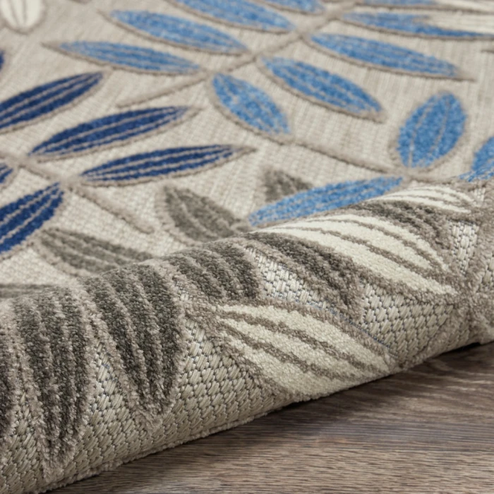 Nourison Aloha Round Area Rug ALH18-Grey/Blue