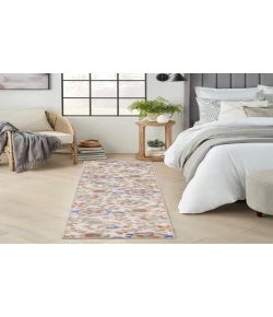 Nourison Home Aloha ALH17 Ivory Blue 2 ft. 3 in. X 8 ft. Area Rug