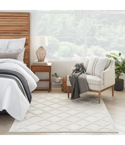 Nourison Easy Care Area Rug NES01 Ivory/White